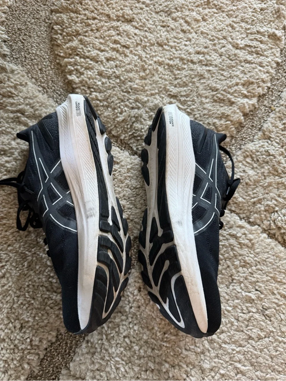Asics GR-2000 12 Black and White Womens Athletic Running Shoes